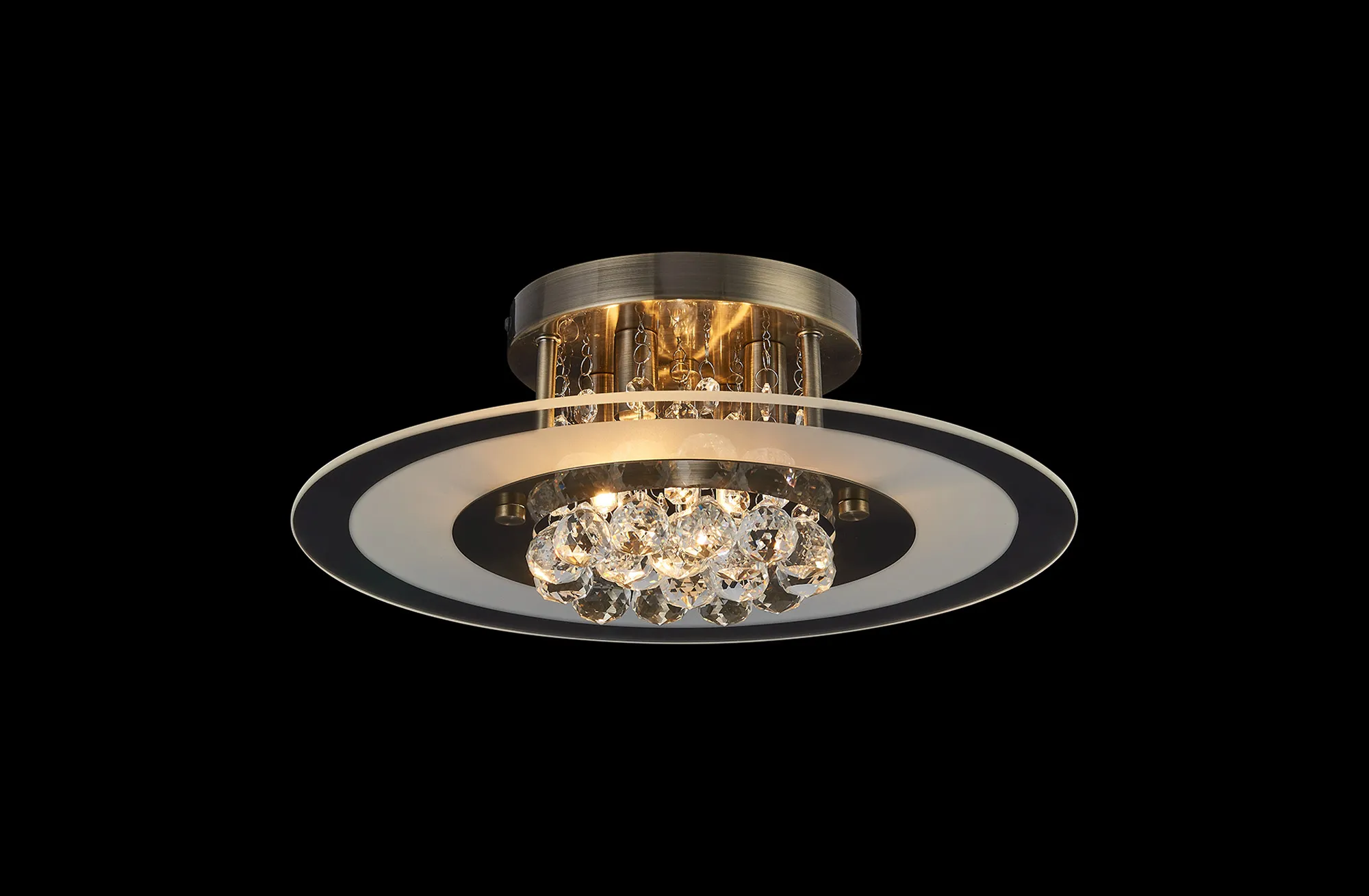 Delmar Crystal Ceiling Lights Diyas Flush Crystal Fittings